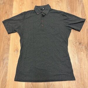 State and Liberty Gray Polo Medium Soft Cotton Performance Stretch Golf